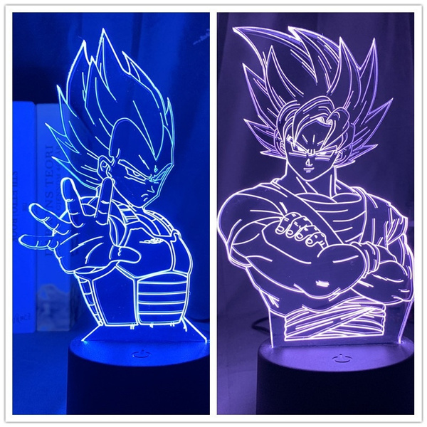 Dragon Ball Lamp Goku Figure Child Bedroom Decor Nightlight Cool Kids  Birthday Gift Anime Gadget Led Night Light 3d Illusion