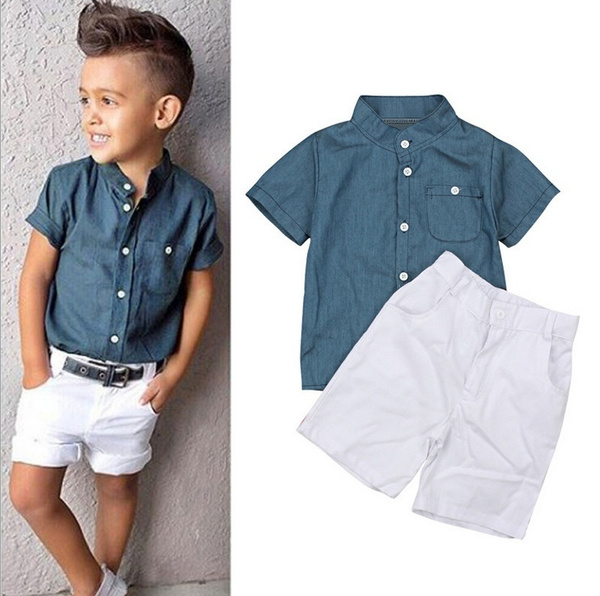 Amazon.com: Honganda Fashion Kids Toddler Baby Boy Girl Adjustable Sleeve Denim  Shirt Tops Blouse (Denim, 6-12 Months): Clothing, Shoes & Jewelry