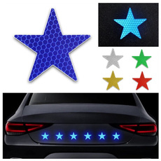 2x2" / 5X5cm(Small) High Intensity Grade Reflective Safety Warning Tapes Stickers Self-Adhesive For Car Truck Motorcycle Boat Bike Trailer Camper Balance car Helmet Fence Bags Outdoor Star shape