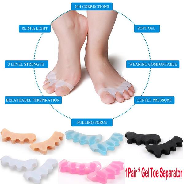 1Pair Toe Separator Toe Spacers Rubber Toe Stretchers Used for Health