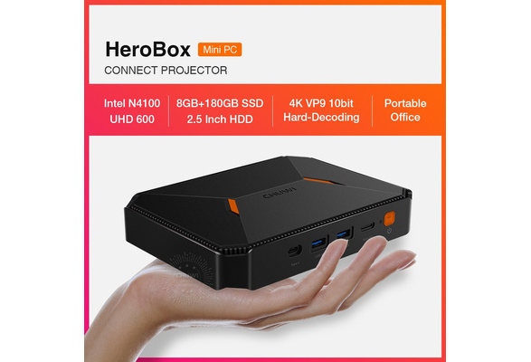 CHUWI Herobox Mini PC Computer, Fanless Desktop Intel Gemini 