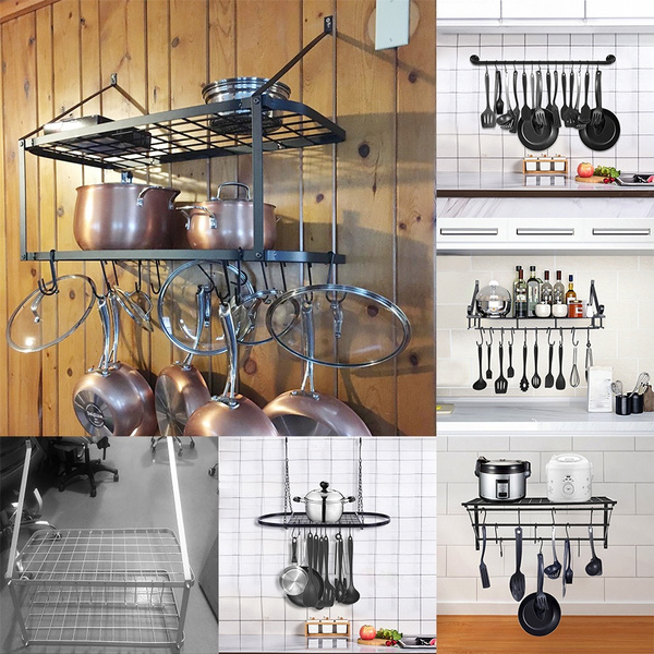 Pot Rack Wall Mounted Pan Shelf Hanging Racks For Ceiling Storage Wish - Pan Racks Wall Mounted Pot Rack Wall Mounted Pan Shelf Hanging Racks For Ceiling Storage Wish - Pan Racks Wall Mounted