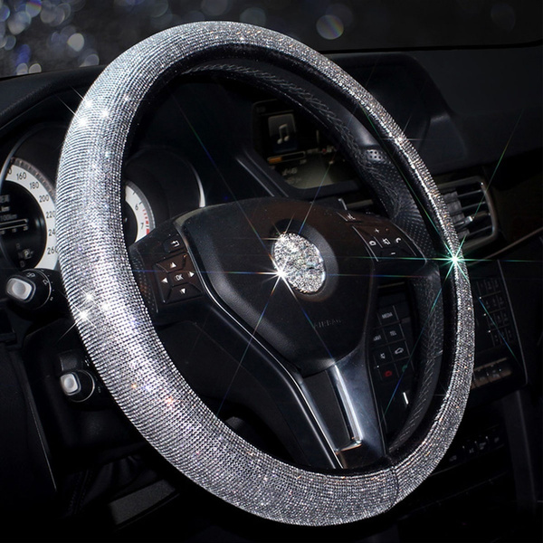 Universal Sparkle Luxury Bling Bling Rhinestone Diamond Car Interior Accessories 