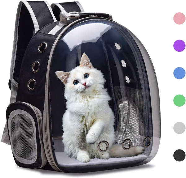 halinfer Expandable Cat Backpack Space Capsule Bubble Pet Carrier Backpack for Small Dog Pet Carrying Hiking Traveling Backpack 