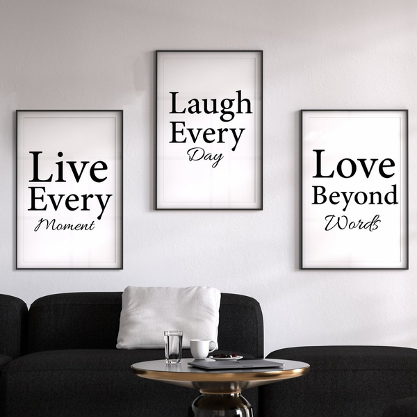 Modern Design Live Laugh Love Es Poster Wall Art Large Canvas Print Minimalist Home Decor Living Room Decoration Bedroom Picture Paintings Without Frames Wish - Live Laugh Love Wall Art Prints