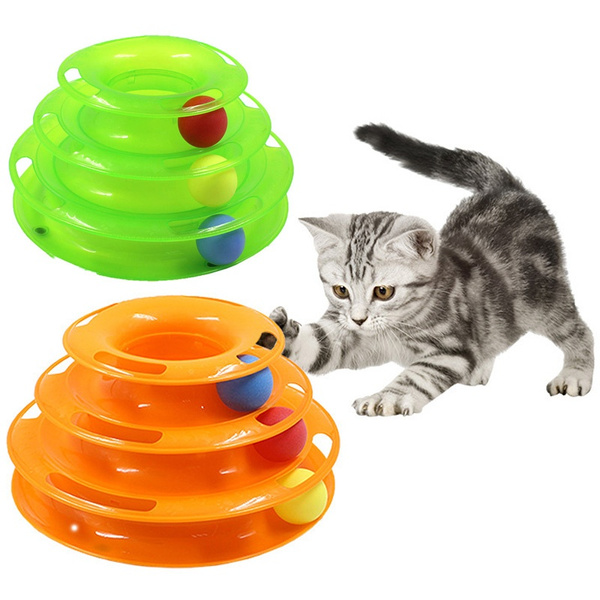 Threetier Cat Toy Towershaped Cat Toy Triple Amusement Entertainment