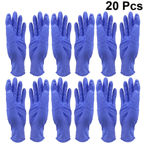 20Pcs Professional Disposable Nitrile Gloves Resistant Gloves Level 5 Hands Protection Cover