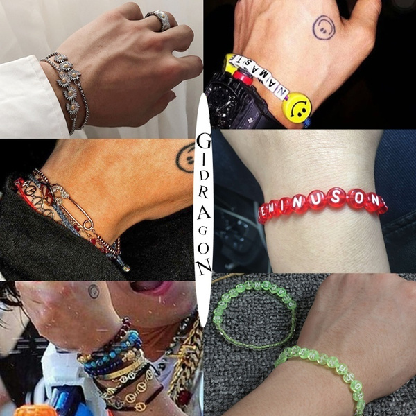 G-DRAGON BIGBANG BIG BANG GD  KPOP Gift Smile namaste Bracelet handmade 