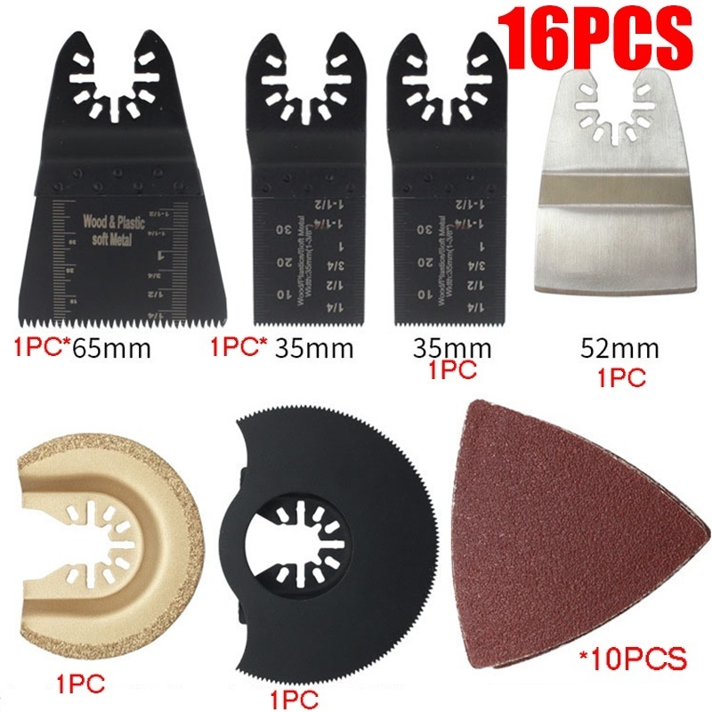 26PCS Oscillating Multi Tool Saw Blade For Fein Ridgid Makita Bosch Rotary Set
