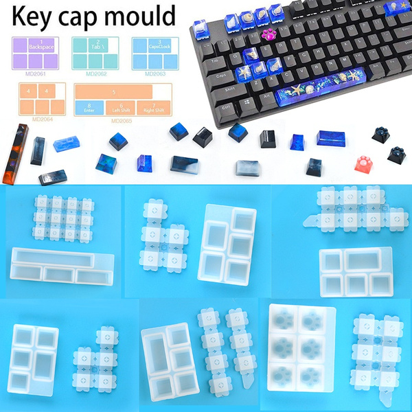UV Epoxy Key Cap Resin Mold Silicone Mould Resin Making Tools Keyboard Molds