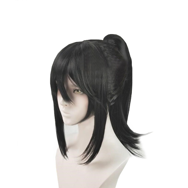 Black wig shop in ponytail