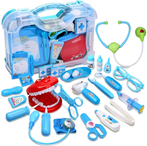 Toy Medical Kit, 30PCS/Set Kids Pretend Play Dentist Doctor Kit with