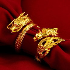 Couple Rings, golden, dragonring, gold