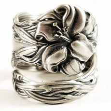 Sterling, silvertigerlilyring, wedding ring, Gifts