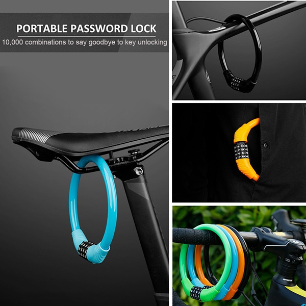 Bicycle Fourdigit Password Lock Antitheft Lock Mountain Bike Bicycle Equipment 
