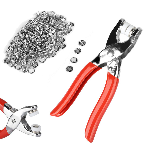 Snap Fasteners Tool Kit Snap Installation Set, Rubber tips Snaps Hand