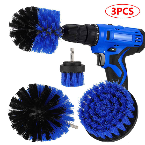 drill brush drill cleaning head Brush for cordless screwdriver 3 pieces Brush attachment drill set Cleaning brush Extensions brush Electric drill cleaning attachment Cordless screwdriver