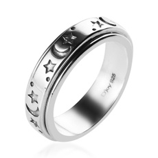 Sterling, Handmade, Star, wedding ring