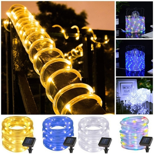 100 LED Rope String Light Waterproof Remote Tube Lamp Outdoor Garden Party Decor