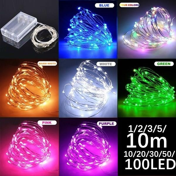 1M-10M LED String Fairy Lights Battery Operated Copper Wire Chirtmas Party Light 