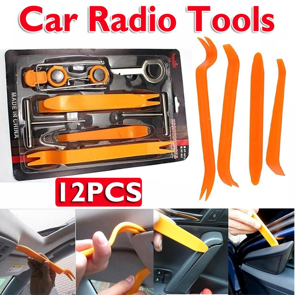 Car Radio Audio Stereo Door Trim Dash Panel Install Removal Pry Tool Plastic Kit 