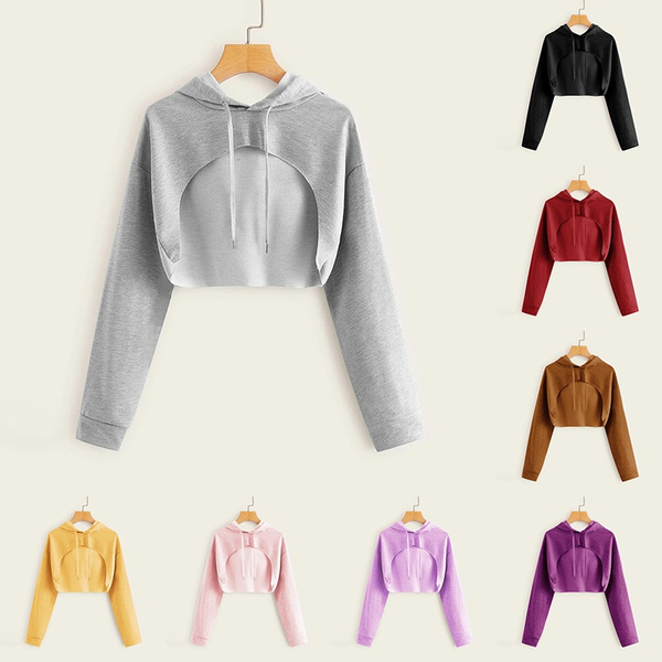 Short cut clearance hoodies