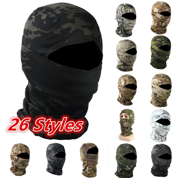 Camo Full Face Mask Cycling Ride Headwear Thermal Helmet Protection Quality B8W8 