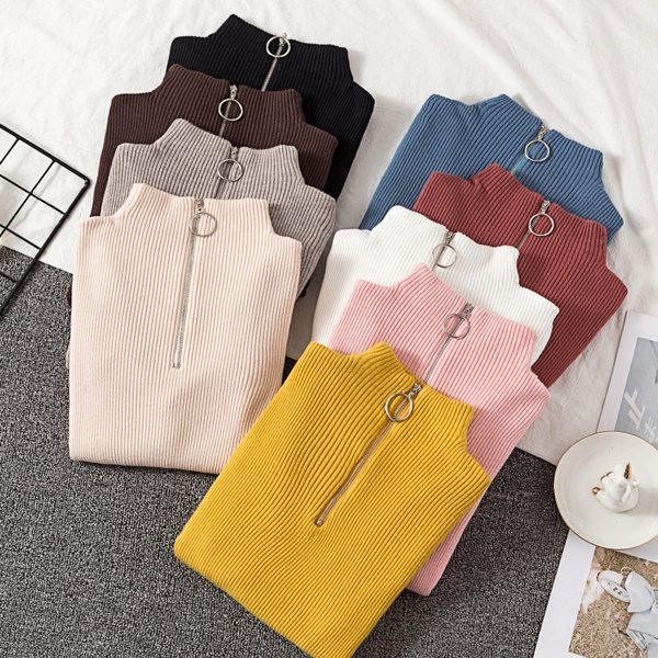 sweater with ring zipper