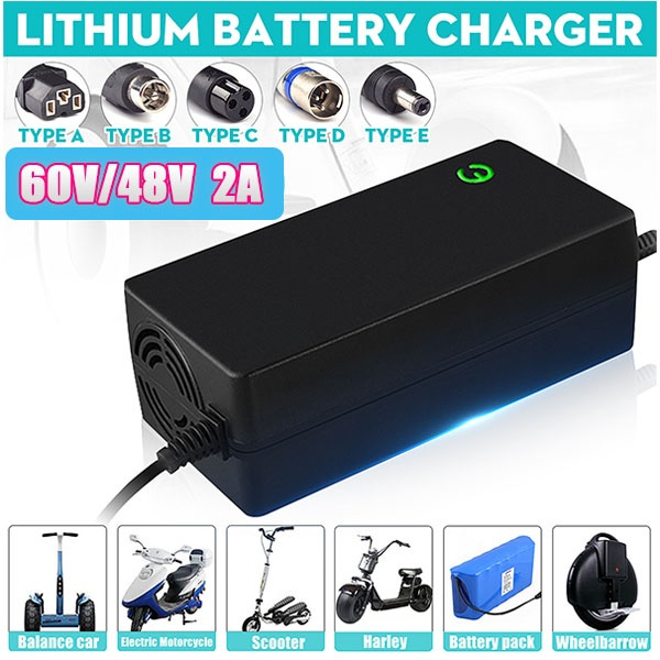 60V/24V 2A Light Lithium Battery Charger Electric Bicycle Bike Scooter  Charger Power Supply Balance Car Charging Equipment
