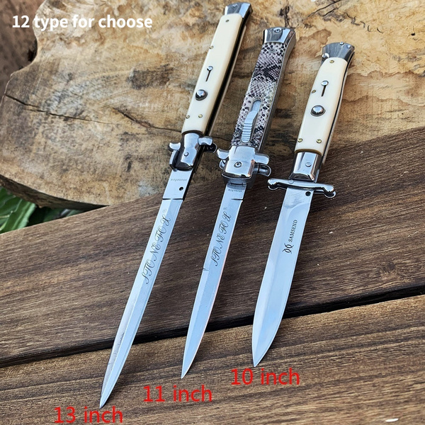 Shop Classic stiletto Style switchblade knife spring assisted automatic  knives camping hunting hand tools Online from Best Camping & Hiking on  JD.com Global Site - Joybuy.com