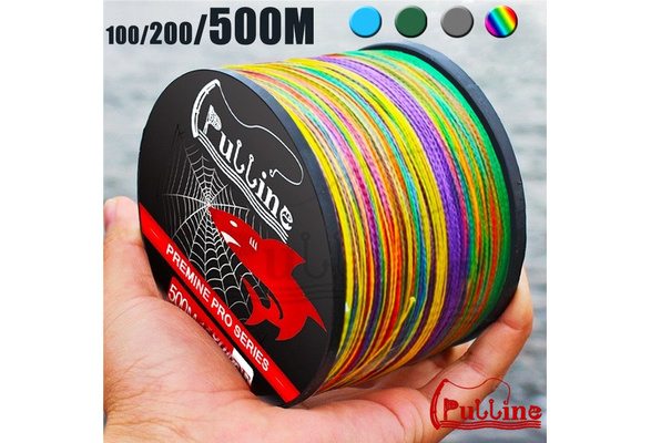 PULLINE 6LB-100LB PE Multi-color Optional 4-strand Braided Wire 100M-500M  Multi-filament Braided Fishing Line