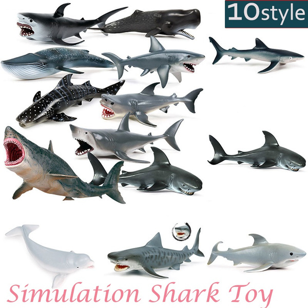 Lifelike Shark Shaped Toys Realistic Motion Simulation Animal Model for Kid Gift 