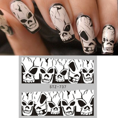 nail decals, manicure, skull, Beauty