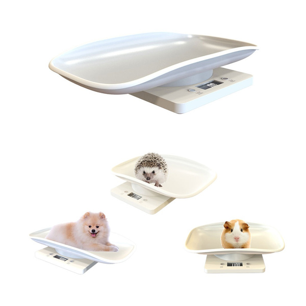 MEKBOK Digital Pet & Baby Scale With Measuring Tape - Accurate Weight Scale Up To 220lb, Includes Tray For Infants, Cats, Dogs