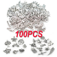 100pcs Metal Stamping Leaf Earring Charms Pendants DIY Floating Charms Jewelry Making