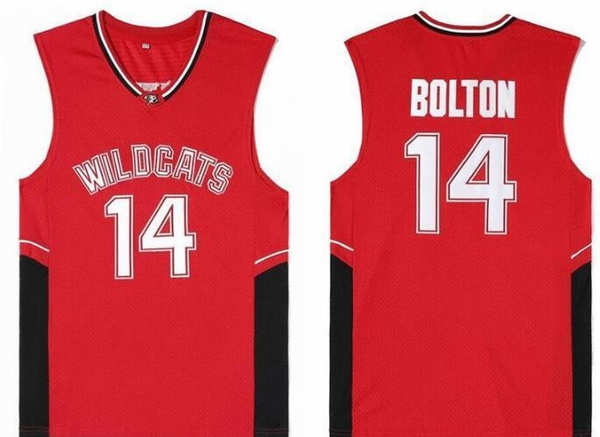  Troy Bolton #14 High School Wildcats Stitched Basketball Jersey  for Mens Small Red : Sports & Outdoors