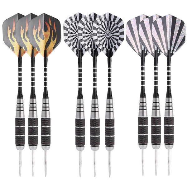 Details about   3 Colors 3pcs 155mm Steel Tip Target Throwing Darts Set With Printing Flights 