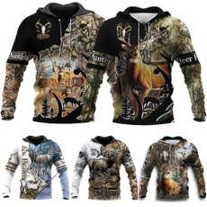 huntingcamohoodie, 3D hoodies, Plus Size, Animal