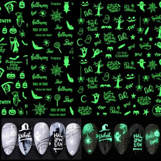 ghost, tattoo, nail stickers, art