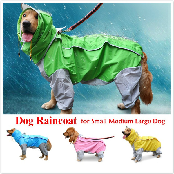 Ashui Pet Reflective Raincoat Waterproof Jacket Winter Thicken Warm Coat Pet Outfits Costume for Small Medium Large Dog