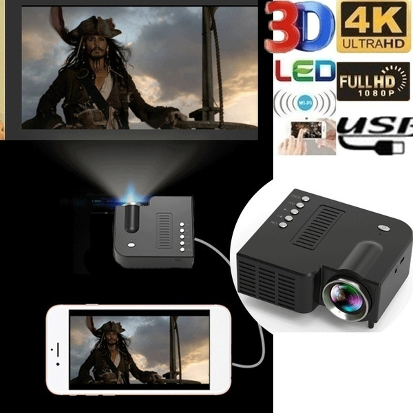 Proyector de teléfonos móviles Wireless Mini Wireless HD 1080P HD 1080P Mini proyector portátil 