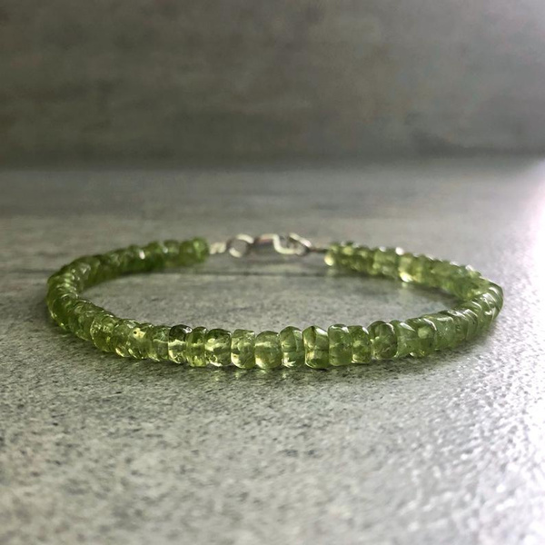 Peridot Bracelet with 4mm Bead For Sleep, Clarity, and Focus