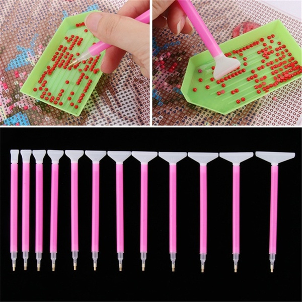 13Pcs 5D Diamond Painting Tool Point Drill Pen Sewing Cross Stitch Accessories 