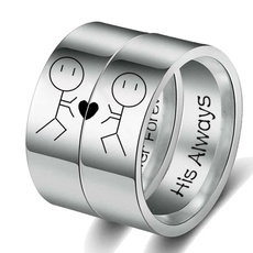 Couple Rings, Steel, Engagement, Love