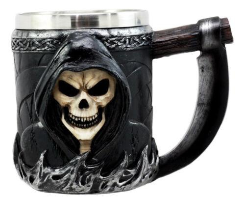 Skeleton Ghost Grim Reaper With Scythe Death Tankard Coffee Beer Mug Cup Death 