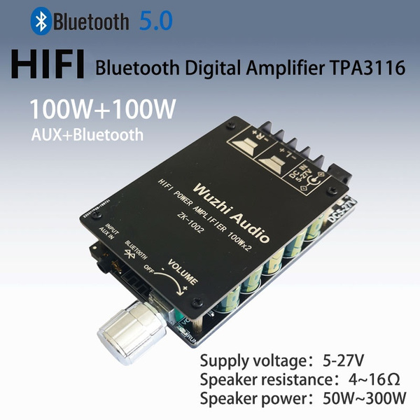 Bluetooth 5.0 TPA3116 100W+100W HIFI High Power Digital Amplificateur Stéréo Board 