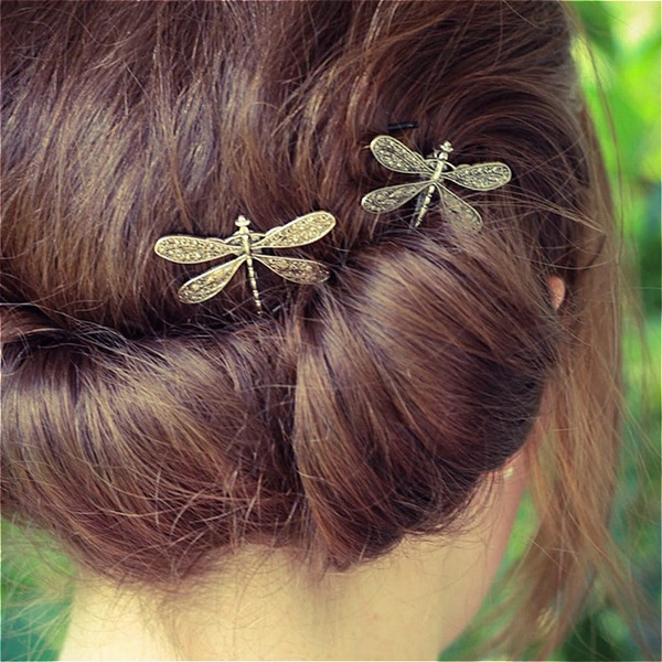 1 Piece Hair Pin Hair Clip Retro-style Silver Dragonfly Bobby Pins Simple Hair  Styling Dragonflies Pin Hair Decor Clip Dragonfly Hair Clips | Wish