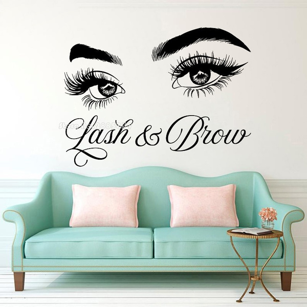 The Lash Room Sign Vinyl Wall Sticker Eyelash Studio Beauty Salon