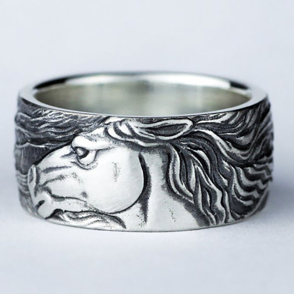Mens Fashion Viking Ring Punk Stainless Steel Rings Party Jewelry