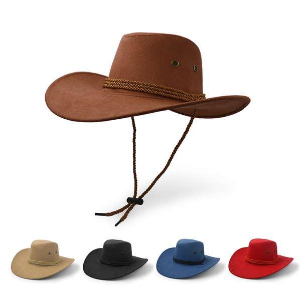 Cowboy Hat Faux Leather Men and Women Travel Caps Fashion Western
